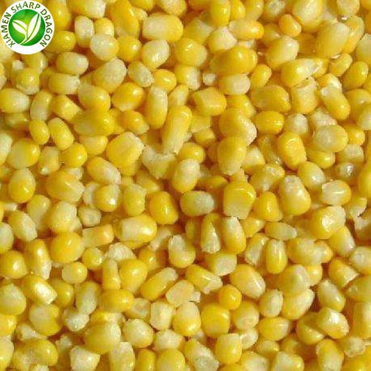 golden yellow IQF sweet corn kernels food processing